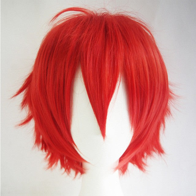 Versatile colored Synthetic wig men's cosplay wigs anime wig set cosplay upturned short hair