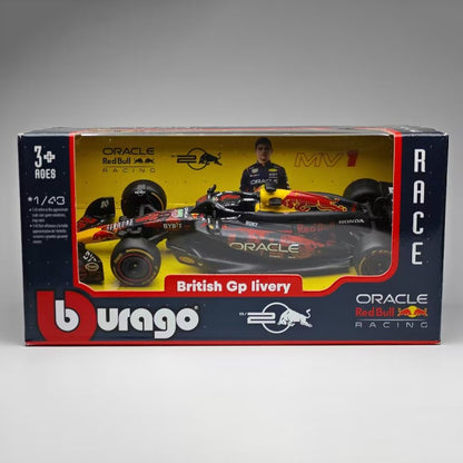 New In Stock Bburago 1:43 Red Bull Rb20 British Gp F1 Alloy Miniature Diecast Model Blood Red Bull Car Model Toys Kids Gift