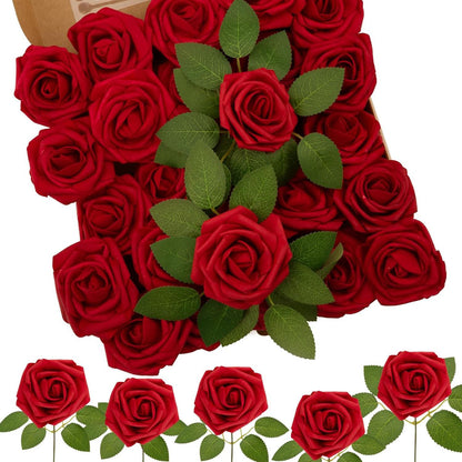 Artificial Flower PE Foam Rose Wedding Wreath Bride Bouquet Festival Decoration Accessory Home Room Outdoor Yard Diy Cheap Props
