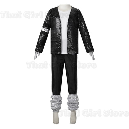 Halloween Coplay outfit for Show Performance Party Michael Jackson Celebrity Birthday Carnival Billie Jean Pop Star MJ costume