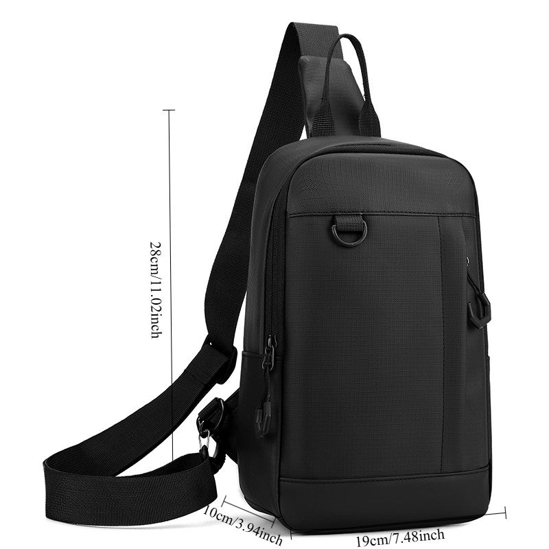 Men's Stylish Shoulder Sling Bag - Compact Waist Pouch with Multiple Compartments (Fits Phone, Wallet & Keys) Chest Pack