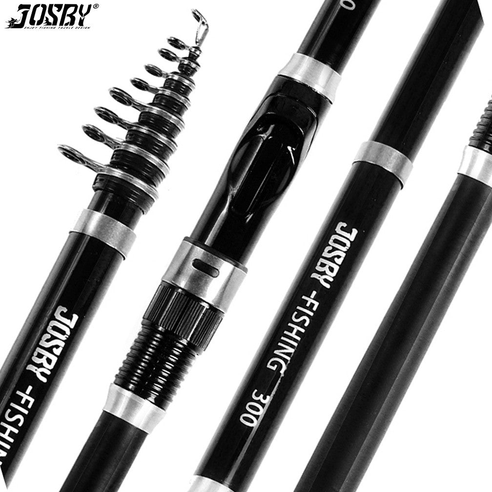 Vara de Pesca Telescópica Ultra Durável de Carbono para Spinning e Pesca de Rocha, Carpa, Alimentador 1.5-3.0M, Portátil, Mini Equipamento de Pesca para Viagem