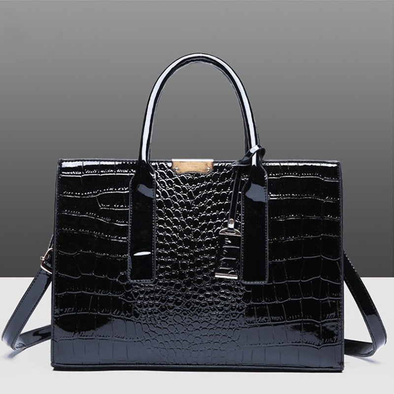 Luxury Handbags Alligator Designer PU Patent Leather Crossbody Bag For Women Tote Retro Ladies Messegner Shoulder Bag Bolsa