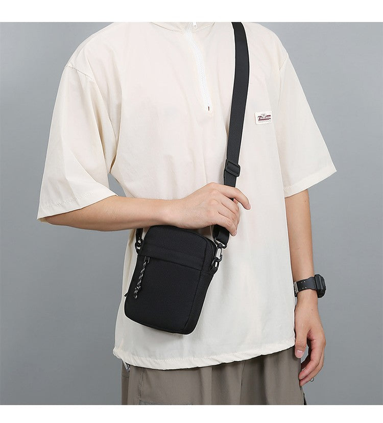 Simple Casual Mini Crossbody Bag Men's Nylon Small Shoulder Bag For Men Oxford Messenger Phone Side Sling Bag Husband Chest Pack