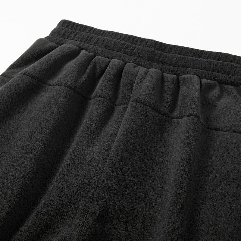 YJKVUR Unisex 2025 Winter New Oversize Pants Men Women Warm Fleece Liner Drawstring Trousers Casual Comfortable Gym Sweatpants