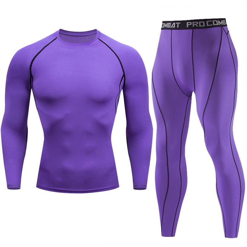 Men's Running Set Gym Jogging Thermo underwear xxxxl Second skin Compression Fitness MMA rashgard Male Quick dry Track suit