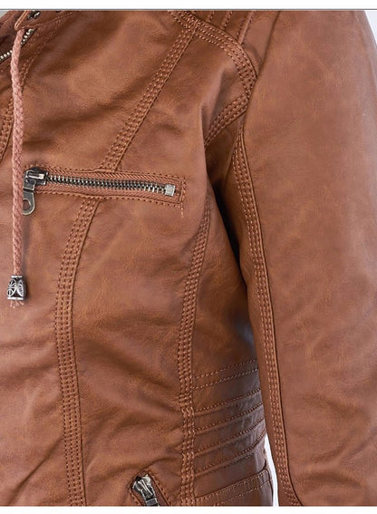 Faux Leather Jacket Women 2025 Basic Jacket Coat Female Winter Motorcycle Jacket PU Leather Zipper Hoodies Outerwear chaqueta