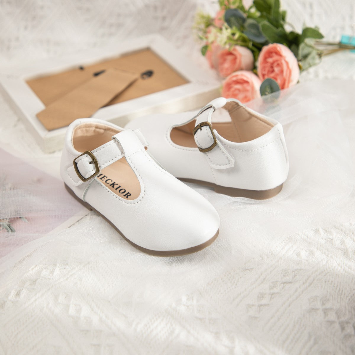 Meckior 2024 New Kids Girls Shoes New Moccasins Candy Color Soft Bottom Non-slip Children's Shoes Fashion Party Princess Shoes