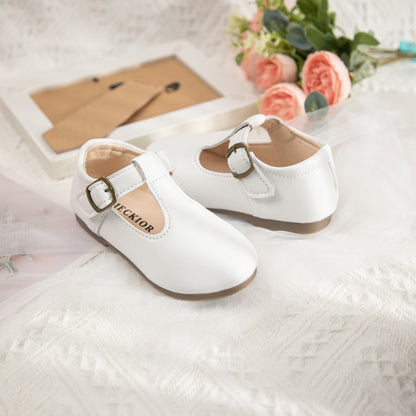 Meckior 2024 New Kids Girls Shoes New Moccasins Candy Color Soft Bottom Non-slip Children's Shoes Fashion Party Princess Shoes