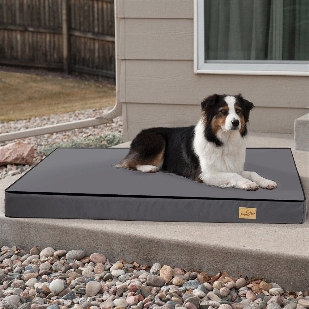 Cama Ortopédica Grande para Cães, Almofada Impermeável para Animais de Estimação, Colchão para Animais de Estimação 2 em 1, Cama de Caixa para Cães com Capa Removível e Lavável, Uso Interno e Externo