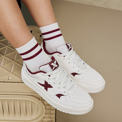 Xtep Skateboarding Shoes For Women 2024 Summer Comfortable Skate Shoes Breathable Outdoor Trekking Support Sneakers 876318310030