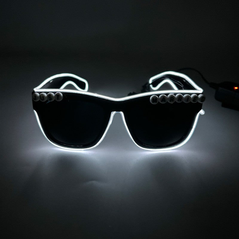 1PC Light Up LED Glasses Glow Sunglasses EL Wire Neon Glasses Glow in The Dark Party Supplies Neon Party Favors for Adults