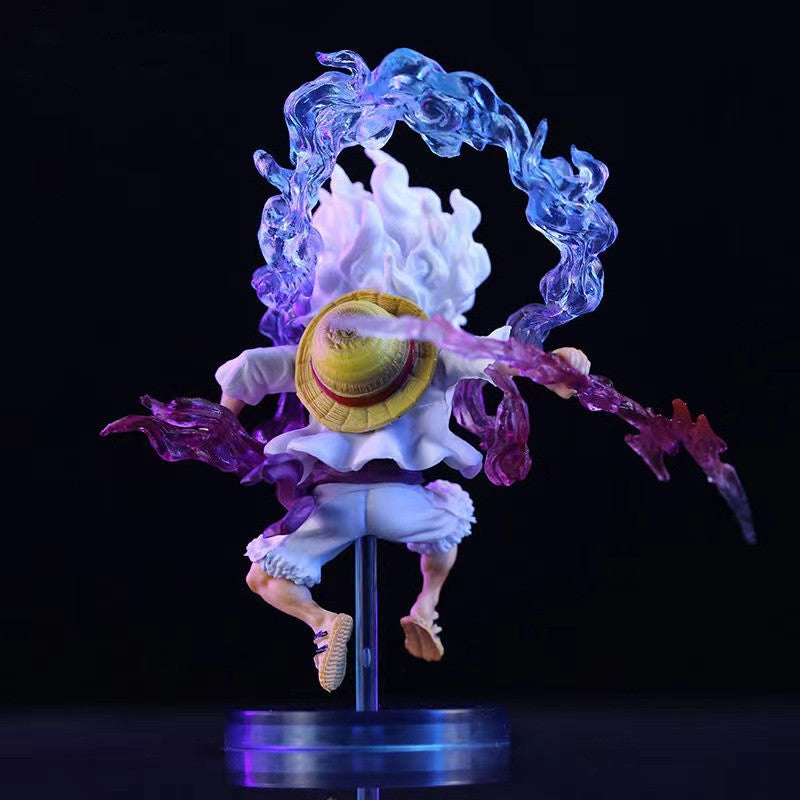 10cm One Piece Luffy Figura de Anime GEAR5 Deus Sol Nika Luffy Bonecos de Ação PVC Modelo de Coleção Brinquedos Presentes de Aniversário para Crianças