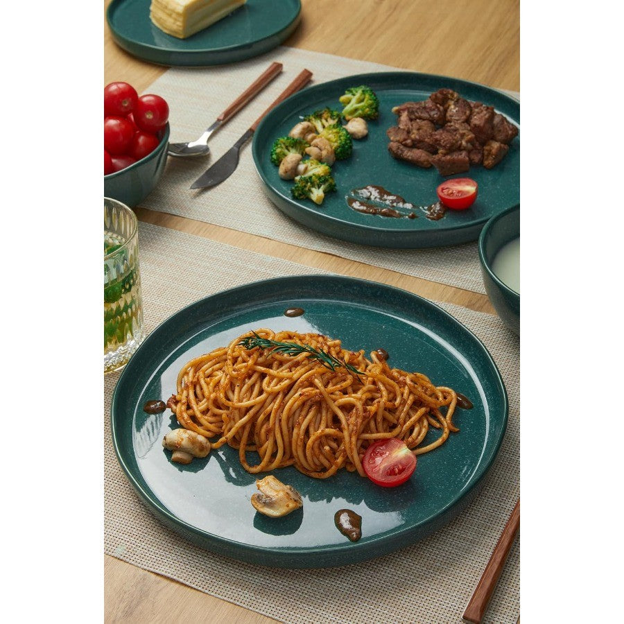 Ceramic Dinnerware Set for 4 with Reactive Glaze Plates and Bowls Microwave Safe and ChipResistant Ideal for Modern Dining Room
