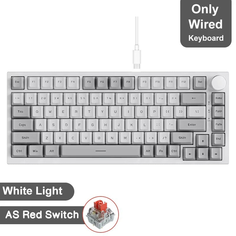 Teclado mecânico gamer Ajazz AK820/AK820Pro Bluetooth 5.1/sem fio/com fio, teclado customizado com botão selado de troca térmica