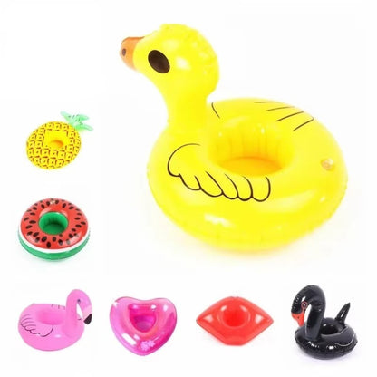 Hawaii Flamingo Coco Cup Holder Beverage Boats Phone Stand Floating Inflatable Pool Float Cup Holder Summer Beach Party Supplies