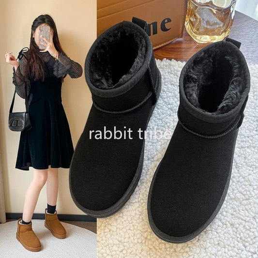 Outdoors Thickened Anti slip Cotton Shoes for Women's 2023 Winter New Warm Short Boots Women Thick Sole Snow Boots