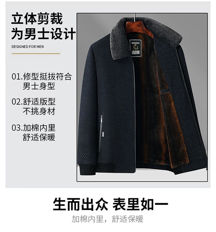 2024 New style Men's Woolen Coat Winter Classic Casual Overcoat Mens high quality Thicken trench coat men full size M-4XL