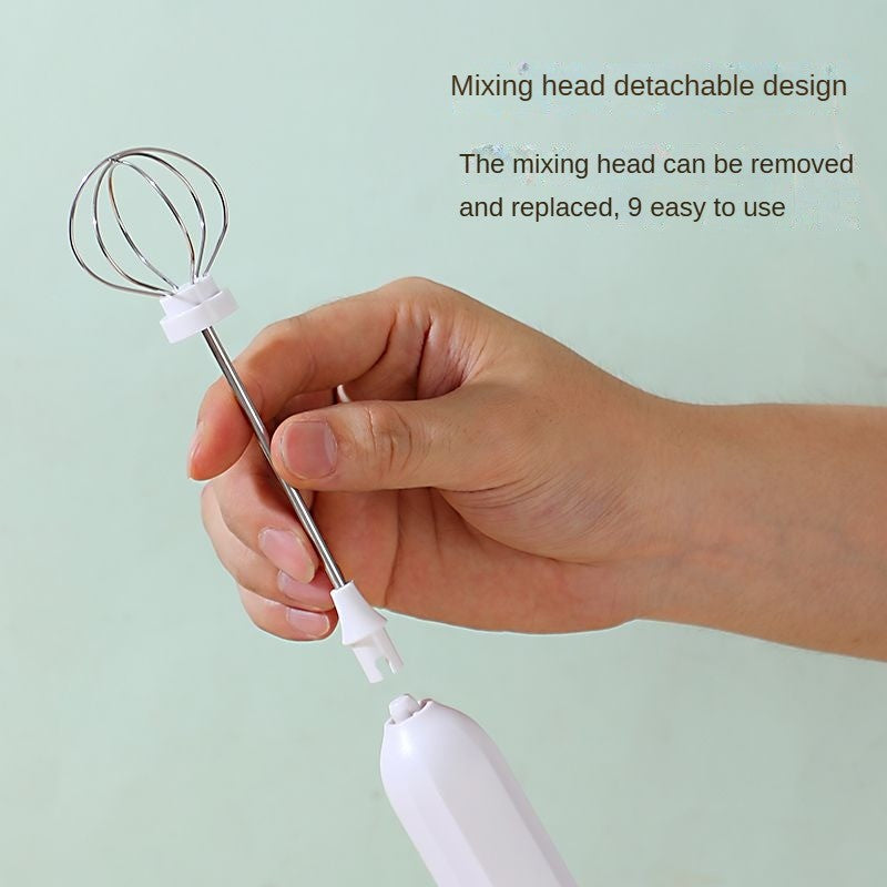 Electric milk frother charging portable egg beater beverage coffee machine handheld 3-speed jam cream machine kitchen blender