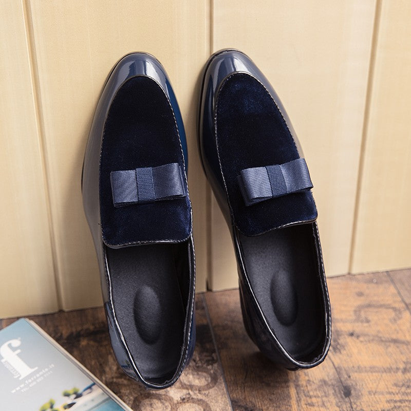 Yuppie Social Leather Shoes Men Classic Wedding Men's Dress Shoes Bow Formal Shoes For Men Slip On Loafers Man