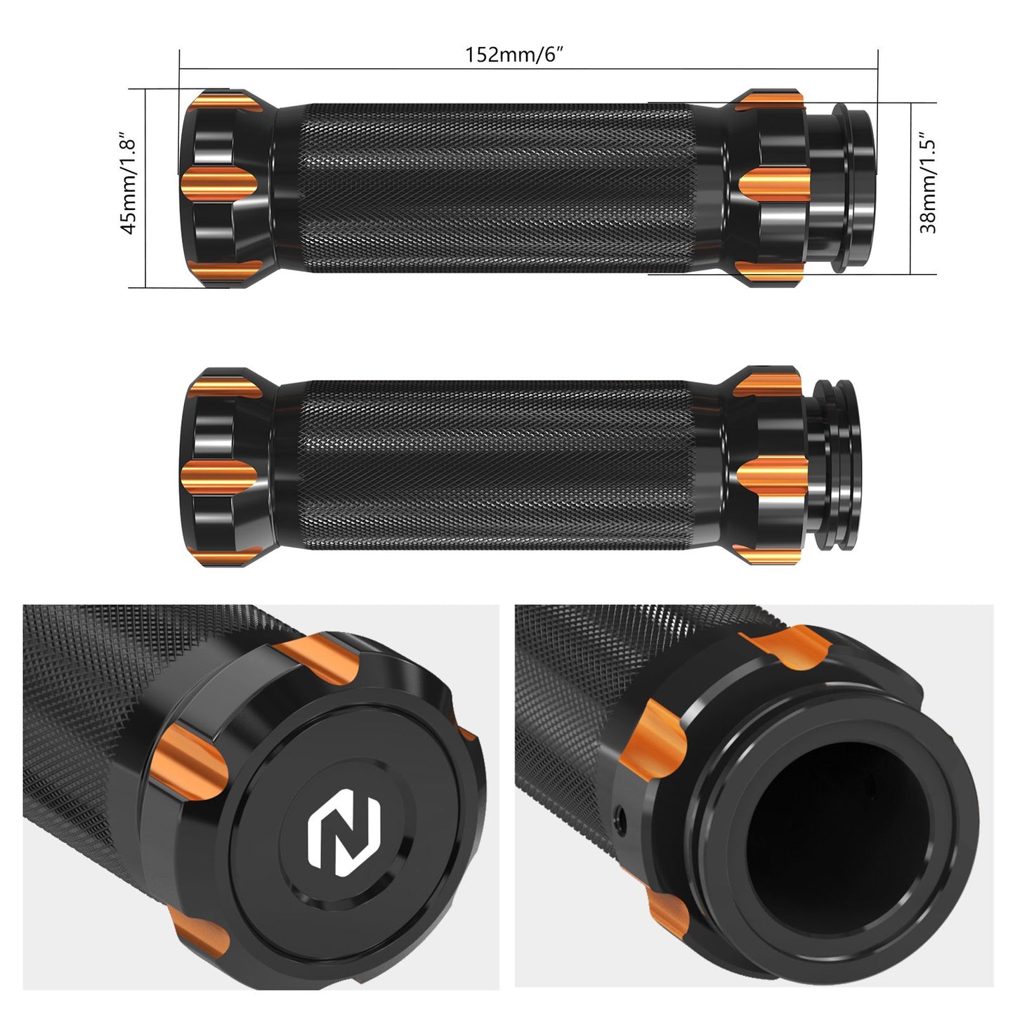 Handlebar Hand Grips For Harley Road King FLHR Road Glide FLTRX Street Glide FLHX Fat Boy 114 FLFBS Low RiderST Heritage Classic