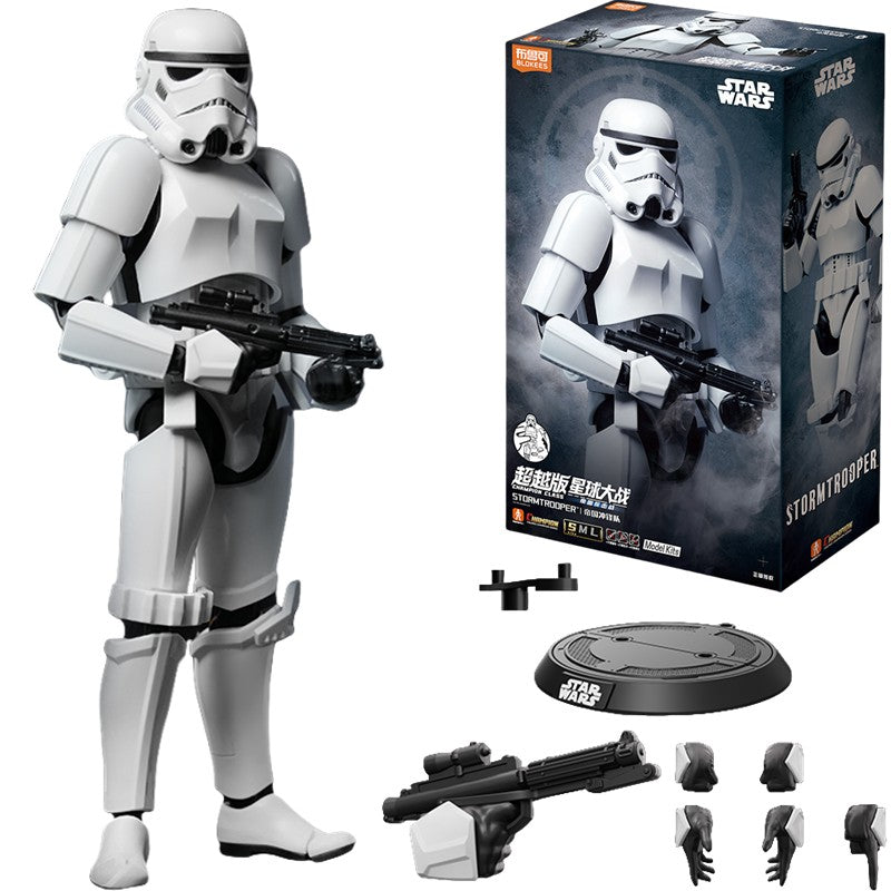 Blokees Star Wars Trooper Stormtrooper Darth Vader Bonecos de Ação Modelo Brinquedos de Montar Enfeite de Mesa Presentes de Aniversário