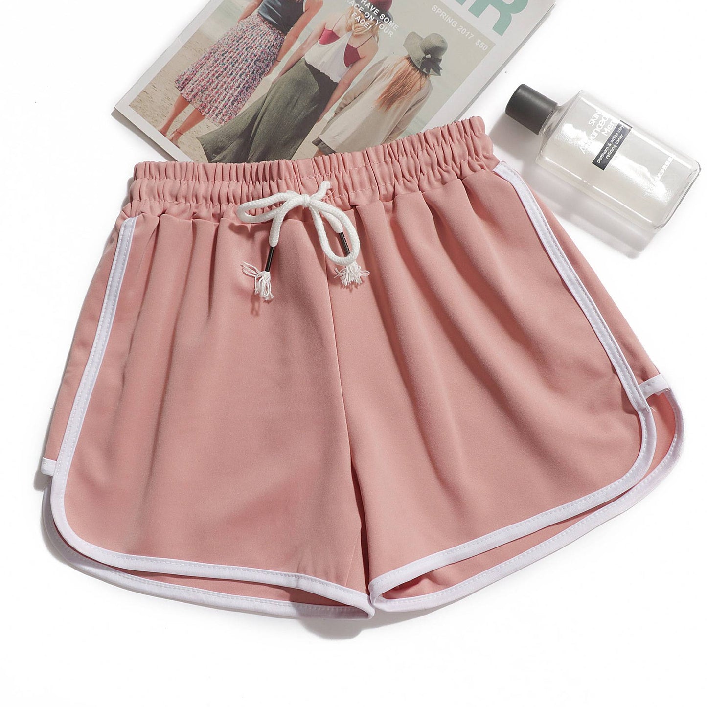 1pcs Summer Women Casual Solid Shorts Girl Gym Workout Shorts Pants Ladies Mid Waisted Yoga Short Student  Loose Shorts S-3XL