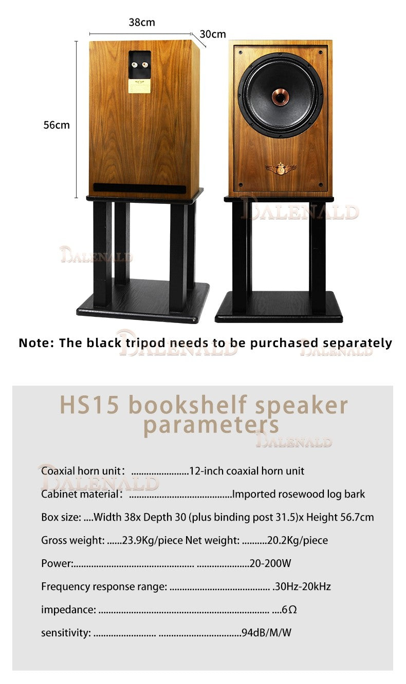 hifi speaker Banlong de alta fidelidade de 12 polegadas com bass coaxial de estante, alto-falantes hifi de alta fidelidade passivos em folha de madeira
