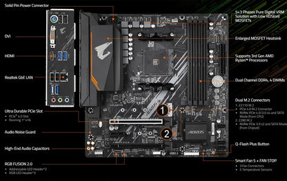 GIGABYTE New B550M AORUS ELITE Motherboard Micro-ATX Socket AM4 For Ryzen 5000 4000 3000 Series CPU Dual Channel DDR4 SATA3 M.2