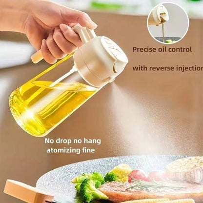 Garrafa Dispensadora de Óleo de 470ml para Cozinha, Dispensador de Azeite 2 em 1 e Pulverizador de Óleo, Garrafa Pulverizadora de Azeite para Cozinhar
