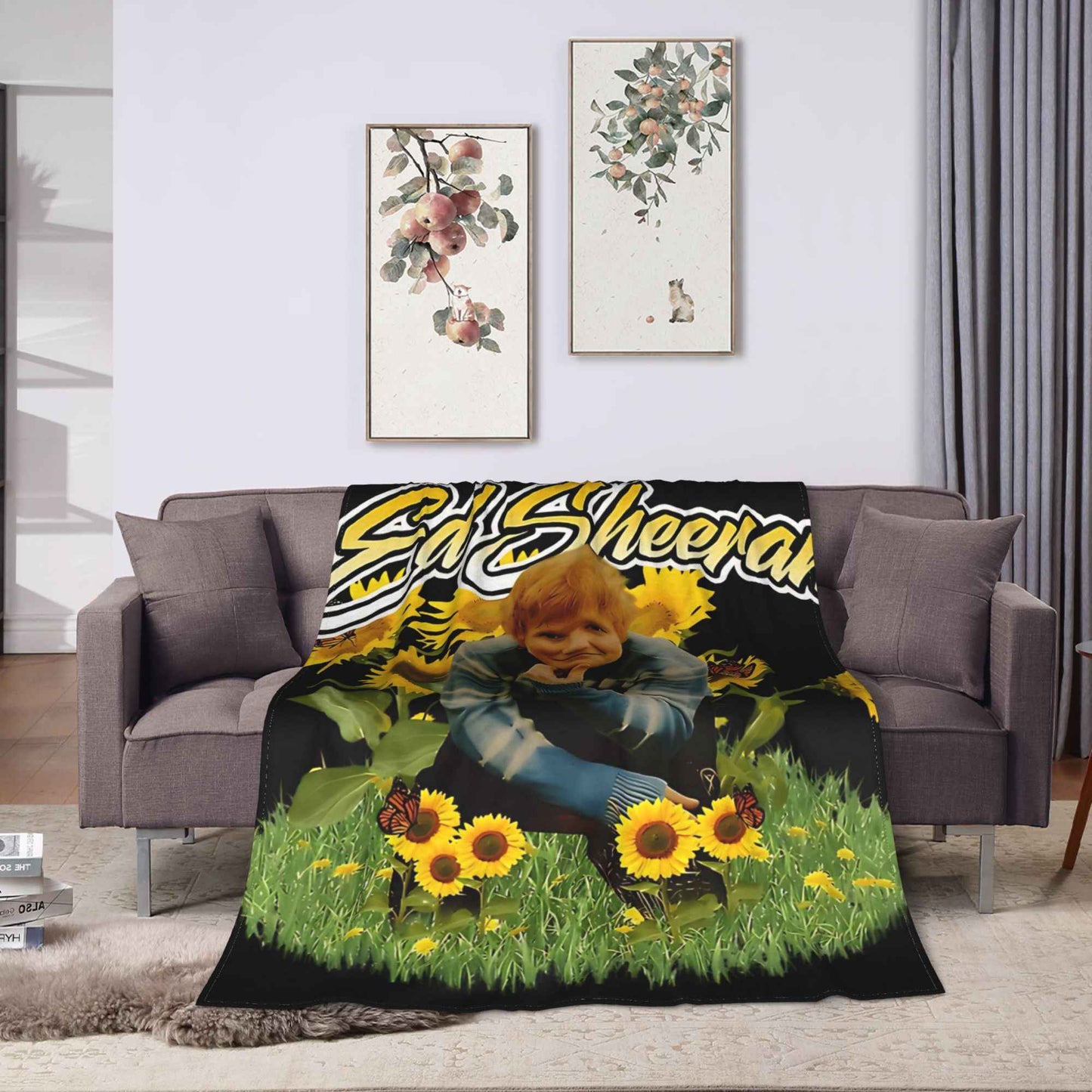 Manta de Viagem Ed Sheeran Cobertor de Lã para Decoração de Casa Macio Quente Colcha Personalizada de Qualidade Presente de Aniversário