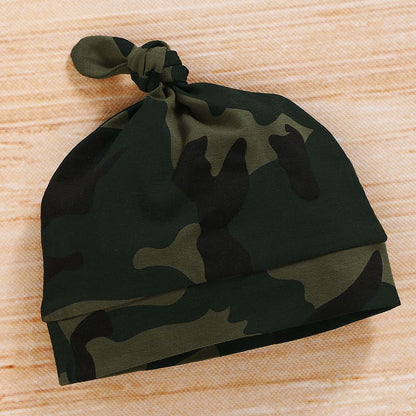 3PCS Camouflage Short Sleeve Clothes Set with Hat Newborn Baby Boy Outfits Summer Street Sports Suit for Toddler Boy 0-18 Months