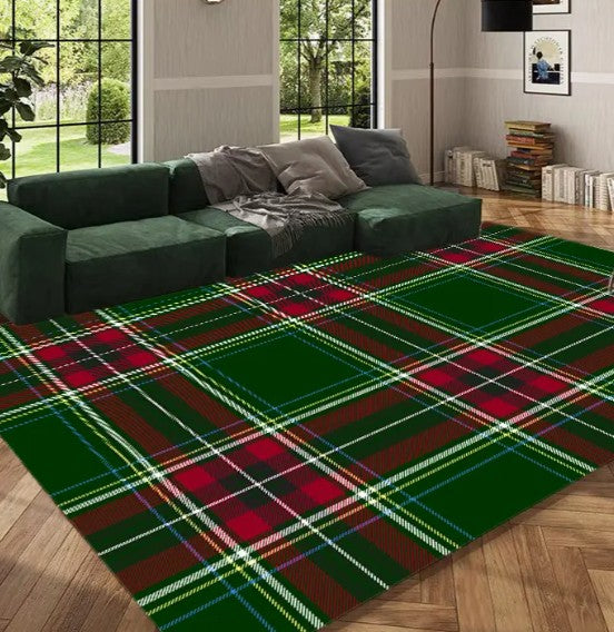 Christmas Luxurious Carpet Theme Indoor Area Living Room Mat Edge Large Mat Suitable for Bedroom Mats Window Sill Holiday Rugs