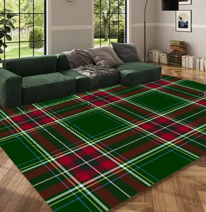 Christmas Luxurious Carpet Theme Indoor Area Living Room Mat Edge Large Mat Suitable for Bedroom Mats Window Sill Holiday Rugs