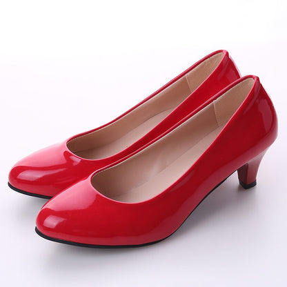 Sapatos Femininos Scarpin Salto Médio Nude Sexy Salto Alto Sapatos de Casamento Feminino Sapatos de Trabalho de Escritório Scarpin Branco Sapatos de Festa