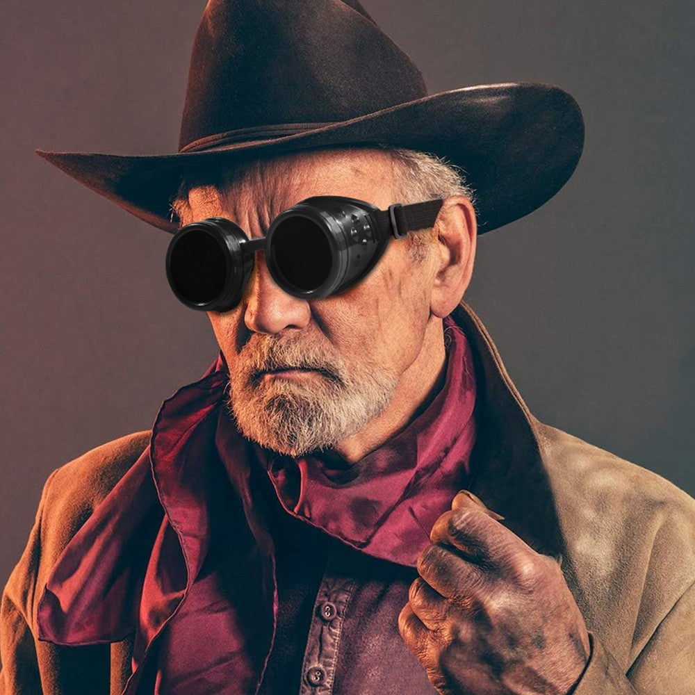 CRIXALIS Cyber Goggles Steampunk Glasses Vintage Retro Welding Punk Gothic Sunglasses For Men For Halloween Glasses Shade UV400