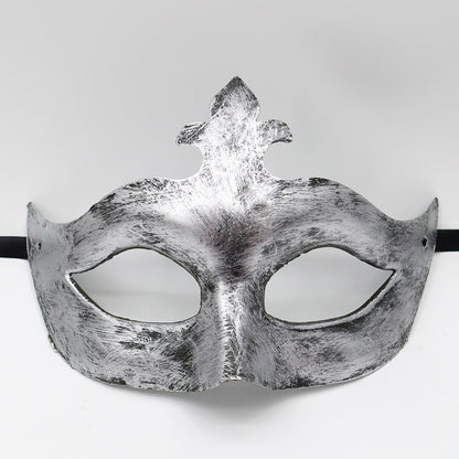 1pc Amazing Mask Antique Gold and Silver Jazz Flat Head Mask Ball Party Gathering Men and Women Cosplay Half Mask Decoration