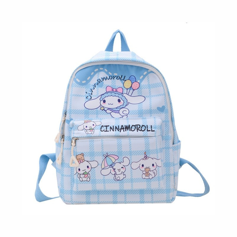 Mochilas Hello Kitty Kuromi Cinnamoroll com estampa de desenho animado fofo e leve para meninos e meninas do jardim de infância