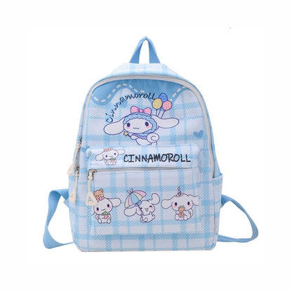 Mochilas Hello Kitty Kuromi Cinnamoroll com estampa de desenho animado fofo e leve para meninos e meninas do jardim de infância