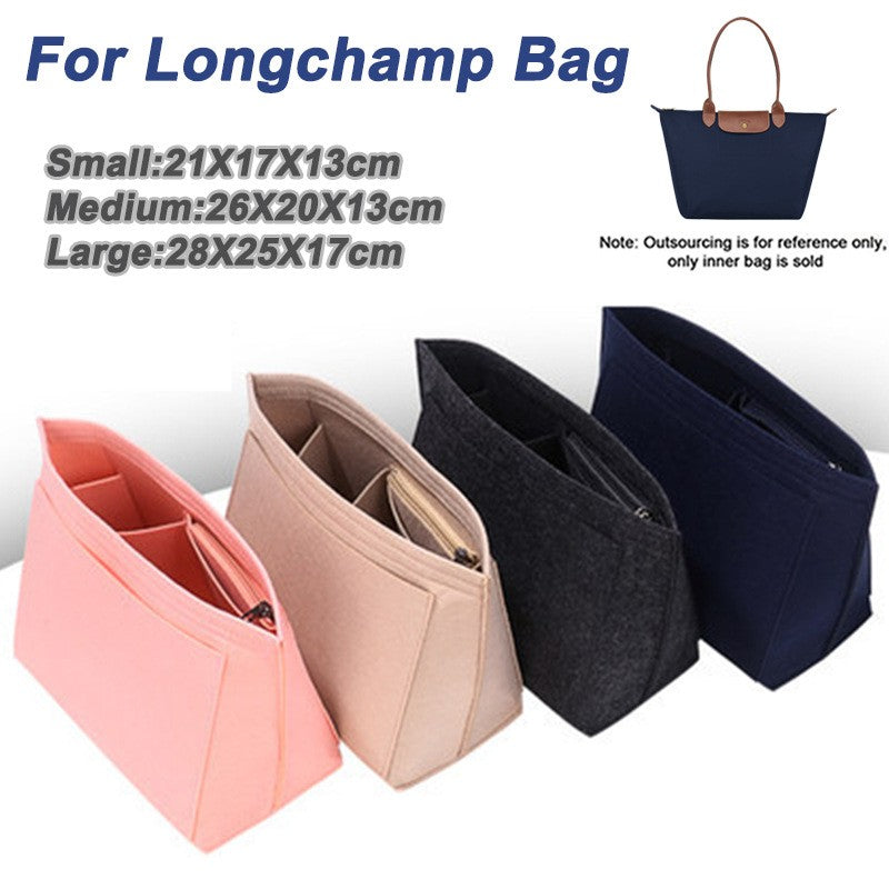 Custom Felt Bag Organizer forLongchamp Tote Purse Insert LinerPockets  Travel Storage Essential ChristmasBag Fashion Enthusiasts