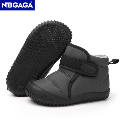 Unisex Kids' Outdoor Anti-slip Winter Snow Boots Warm Plush Toddler Boys Girls Comfortable Walking Shoes Size 19-28