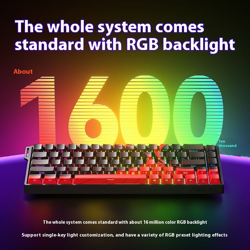 Teclado mecânico AULA WIN60 WIN68 HE MAX switch magnético 8k de polling rate RGB zona morta 0 teclado de jogos personalizável para e-sports