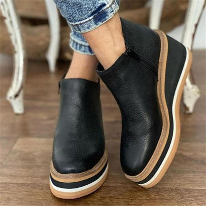 Boots Women New Flat Women's Boots Zipper Women Shoes Plus Size Ankle Boots Keep Warm Fashion Botas Mujer Winter Shoes
