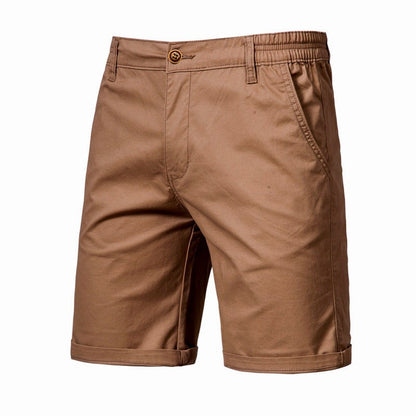 Men Summer Soild Cotton Shorts For Man Casual Business Shorts Elastic Waist Sport Beach Shorts Gym Running Shorts Male Clothing
