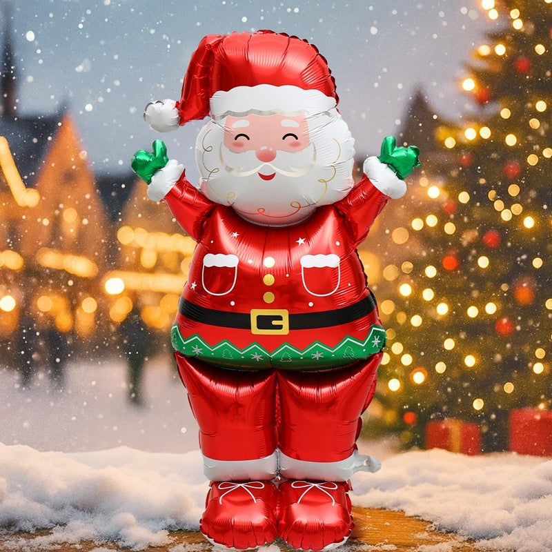 1pc Large Christmas Standing Foil Balloons Christmas Tree Santa Claus Snowman Nutcracker Christmas Foil Balloon New Year Balloon