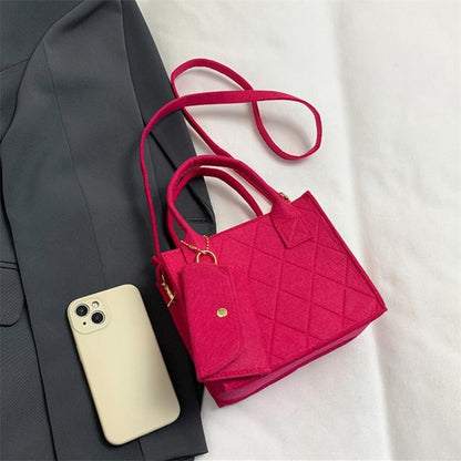 3pcs/set Embossed Women's Handbag Stylish Crossbody Bag, Clutch and Wallet, Solid Color Fabric Shoulder Bag for Women Daily Use