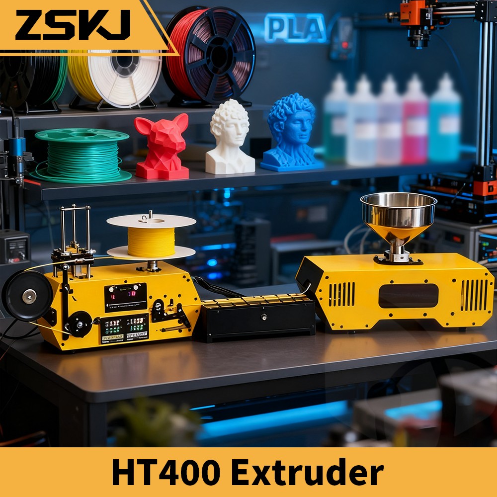 Extrusora HT400 Fabricante de Filamento 3D Extrusora de Filamento 3D Máquina de Extrusão de Consumíveis de Impressão 3D de Mesa Bicos de 1,75mm 2,85mm 3mm