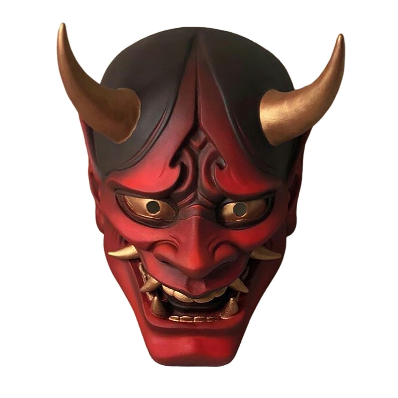 Halloween Prajna Mask Japanese Color Bonjour Noh Kabuki Demon Mask Hundred Ghosts Night Out Resin Ghost Samurai Props Party Mask