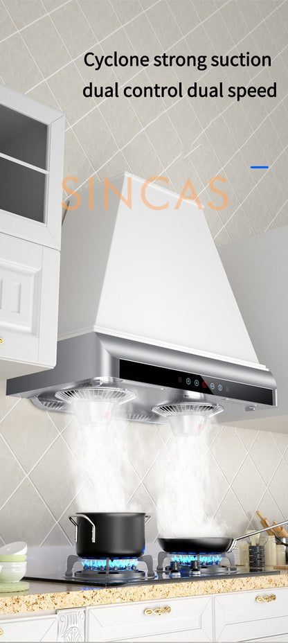 Ultrathin Range Hood For Kitchen Top Suction Dual Motor Strong Suction Force Kitchen Ventilator Energy Conservation Wide 710mm