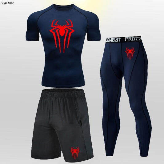 Thermal Man Underwear Set Spi/Der Compression T Shirt Leggings Yoga Sets Fitness